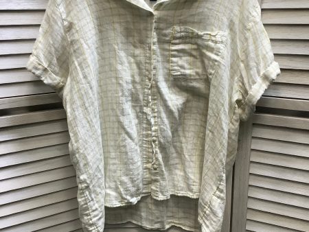 Plaid Pattern Top Short Sleeve Basic Universal Thread, Size L For Discount