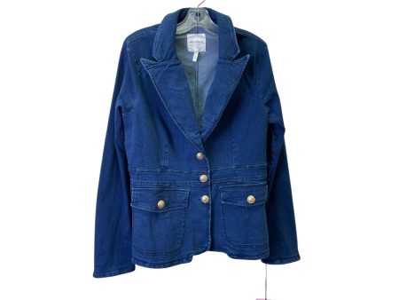 Jacket Denim By Avec Les Filles In Blue, Size:L Sale