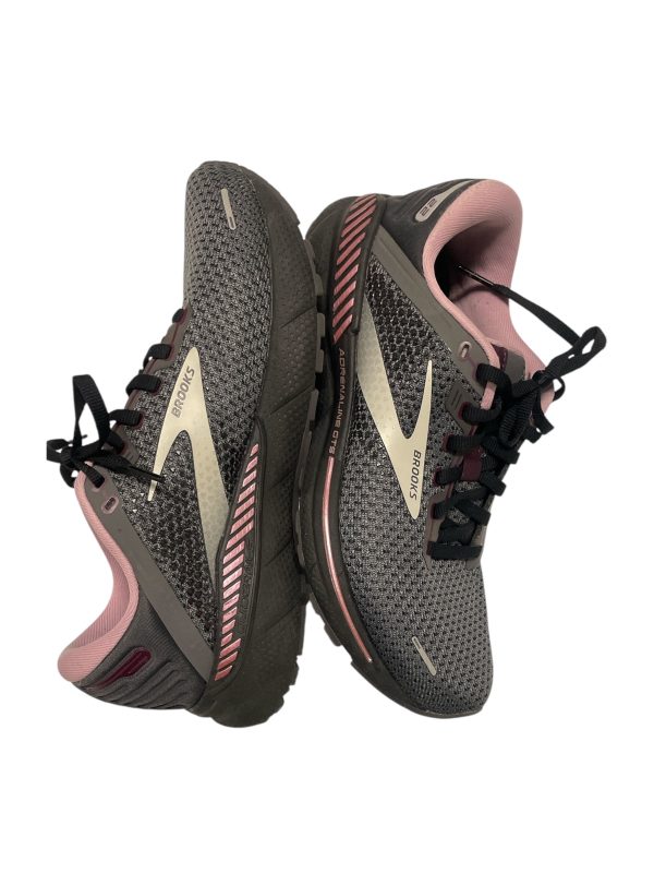 Shoes Athletic By Brooks In Grey & Pink, Size: 8.5 Online now