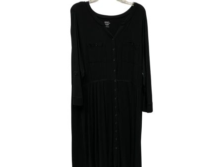 DRESS CASUAL MAXI by MARKET & SPRUCE In BLACK, Size: 2X Cheap