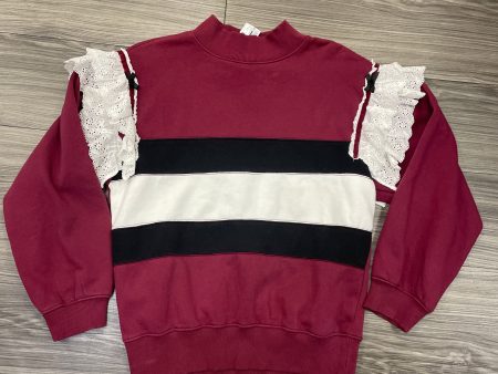 Sweatshirt Crewneck By Bdg In Maroon, Size: Xs on Sale