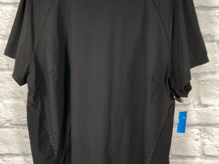 Athletic Top Short Sleeve By Lululemon In Black, Size: Xxl Online Hot Sale