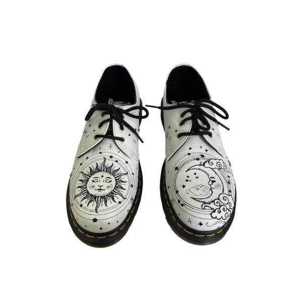 Shoes Flats By Dr Martens In Black & White, Size:9 For Discount