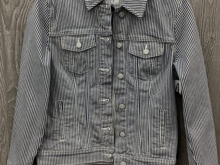 Jacket Denim By Old Navy In Striped Pattern, Size: M Hot on Sale