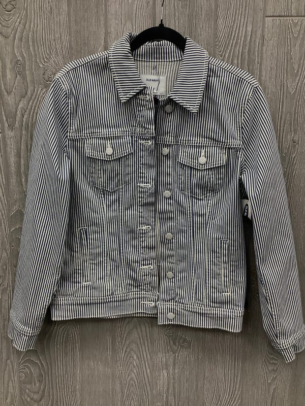 Jacket Denim By Old Navy In Striped Pattern, Size: M Hot on Sale