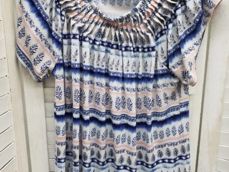 Multi-colored Top Short Sleeve Basic Style And Company, Size L Hot on Sale