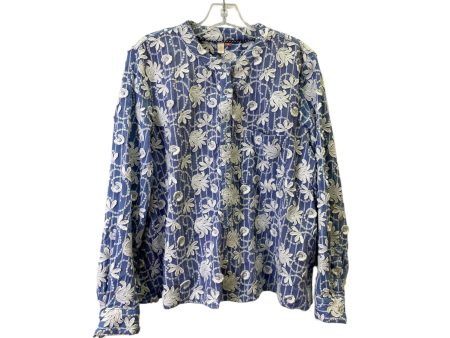 Top Ls By Pilcro In Blue & White, Size:M Sale