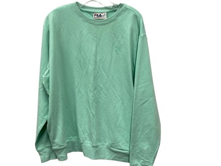 ATHLETIC SWEATSHIRT CREWNECK by FILA In GREEN, Size: 1X For Sale