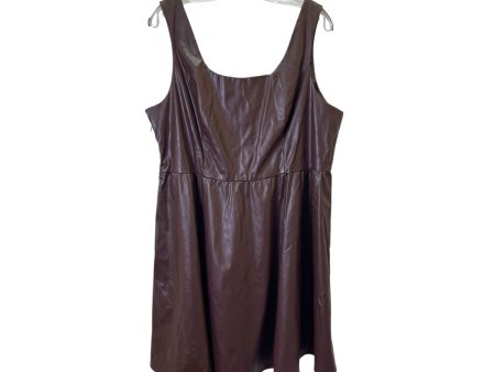 Dress Casual Short By Allegra K In Brown, Size:Xl Hot on Sale