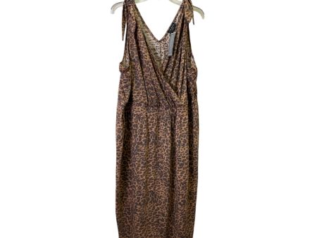 Dress Casual Midi By Lane Bryant In Animal Print, Size:4X Fashion