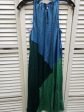 Blue & Green Dress Casual Short Loft, Size S Hot on Sale