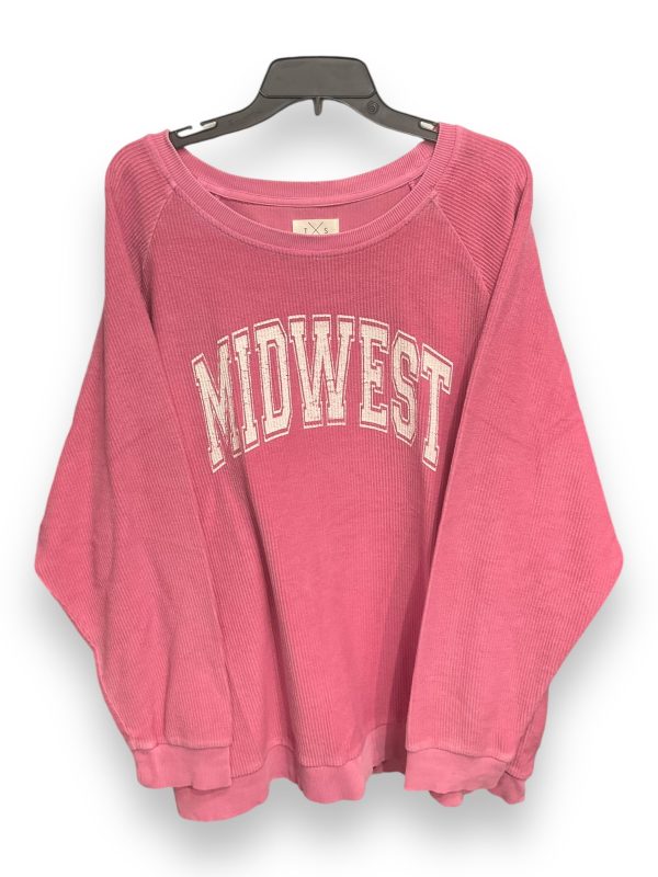 Sweatshirt Crewneck By Thread And Supply In Pink, Size: 2x Online now