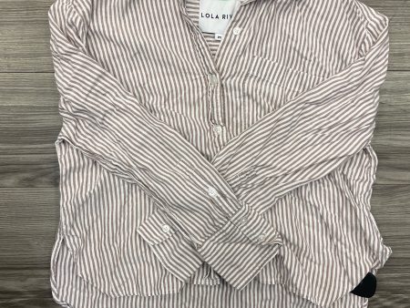 Blouse Long Sleeve By Clothes Mentor In Striped Pattern, Size: M Online now