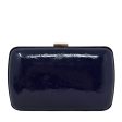 Soho Hard Case Patent Clutch Luxury Designer By Gucci In Navy, Size: Small For Discount