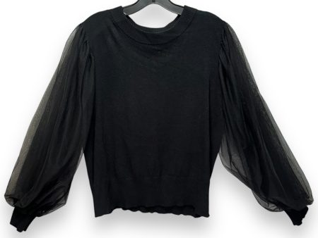 Chiffon Sleeve Sweatshirt By Ultra Pink In Black, Size: 1x Supply