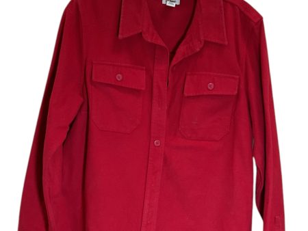 Jacket Shirt By L.l. Bean In Red, Size: M Cheap