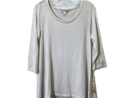 Top 3 4 Sleeve By World Unity In Cream, Size: M Online Hot Sale