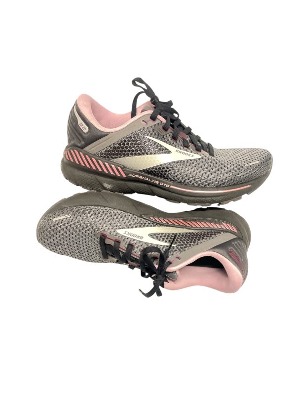 Shoes Athletic By Brooks In Grey & Pink, Size: 8.5 Online now