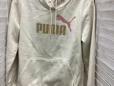 Cream Sweatshirt Hoodie Puma, Size M Hot on Sale