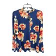 Top Long Sleeve By Chelsea And Theodore In Blue & Orange, Size: Xl For Discount