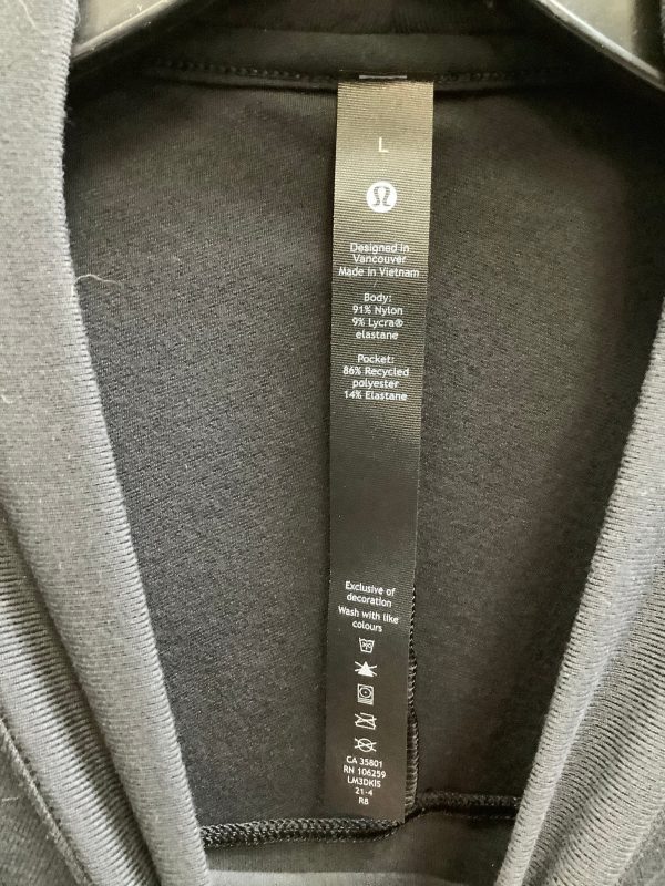 Black Athletic Sweatshirt Collar Lululemon, Size L For Sale