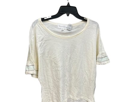 Cream Top Short Sleeve French Laundry, Size S Online Sale