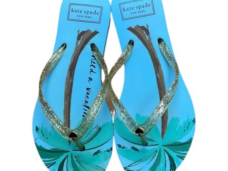 Aqua Sandals Flip Flops Kate Spade, Size 7 For Cheap