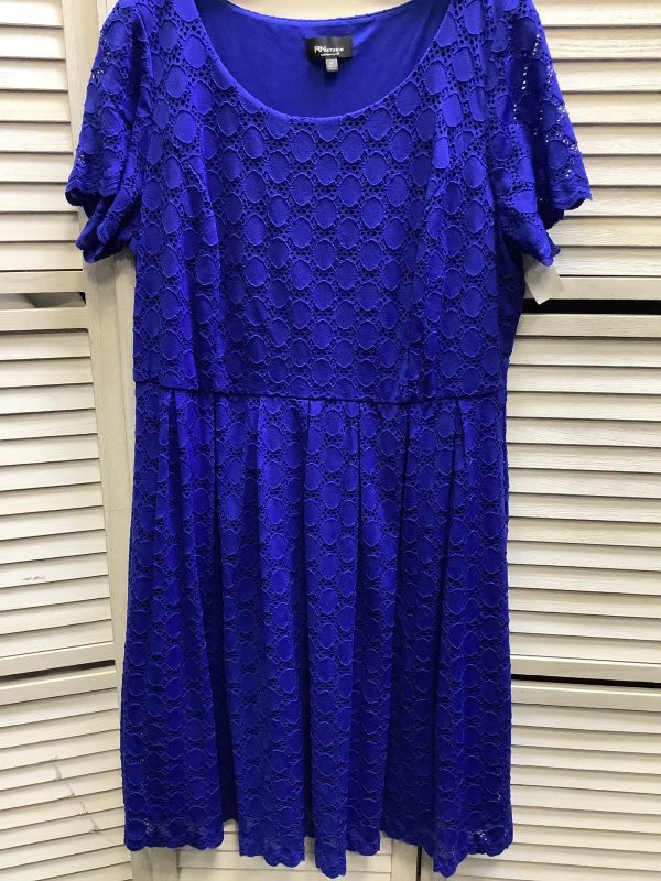 Blue Dress Casual Midi Clothes Mentor, Size 2x Online Sale