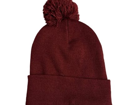 Hat Beanie By Clothes Mentor in Burgundy For Discount