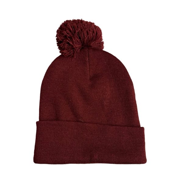 Hat Beanie By Clothes Mentor in Burgundy For Discount